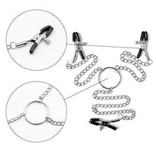 Load image into Gallery viewer, Adjustable Nipple Entrainment Metal Chain Non Pierced Nipple Ring Jewelry for Couple Flirting&quot;
