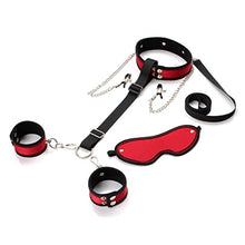 Load image into Gallery viewer, Nipple Clamps, Adjustable Feather Nipple Clamp, Breasts Clips Non-Piercing, Nipple Clamps Sex Pleasure Women, Nipple Clip Clamp with Bells and Tassel, Nipple Clamps for Sex (Red)
