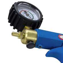 Load image into Gallery viewer, LeLuv Maxi Blue Men&#39;s Penis Pump Rubberized Vacuum Gauge 9 inch x 3 inch Cylinder
