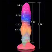 Load image into Gallery viewer, 8 Inch Luminous Dog Dildo Silicone Simulation Animal Dog Penis with Suction Cups Adult Sex Toys Full Body can be Luminous Male and Female Fun Anal Plug
