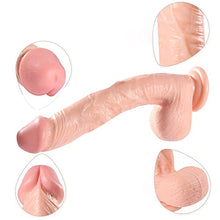 Load image into Gallery viewer, WEMAY 13 Inch Realistic Oversized Long Dildo Lifelike Huge Sex Toy with Powerful Suction Cup G Spot Flexible Big Dildos, 1.0 Count
