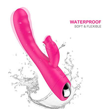 Load image into Gallery viewer, Clitoral G Spot Thrusting Vibrator Toy Rose for Women Pleasure Cordless Dual Motor Soft Sucker Sucking Silent Rabbit Waterproof Heating Adult Sex Wand Stimulator Swing Nipple
