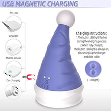 Load image into Gallery viewer, Christmas Hat G-Spot Vibrator Clit Wand Tantalize Nipple for Women Pleasure Adult Sex Toys Electric Waterproof USB Rechargeable Sexual Massager Easy to Climax Toy (Blue)
