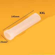 Load image into Gallery viewer, XL XXL Super Elastic Silicone Sleeve for Penis Extender Pump Silicone Glans Protector Cap Replacement Clamping Kit (Transparent XLXXL)
