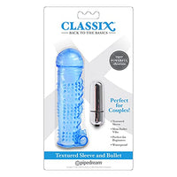 Adult Sex Toys Classix Textured Sleeve&Bullet,Blue