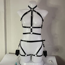 Load image into Gallery viewer, 4PC Sexy Lingerie Full Body Bondage BDSM Exotic Sets Chest Leg Harness Garter Belt Suspenders Straps Exotic Accessories Sex Toys (Color : Mask)
