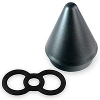 LeLuv Loop Handle Tension Rings Eyro Slippery Black Silicone Bundle with Easyop 2.25 inch Loader Cone .5 inch Unstretched Diameter