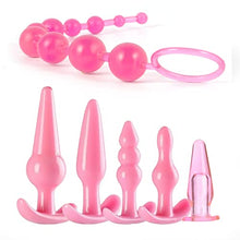 Load image into Gallery viewer, Waterproof Silicone Anales Trainer Set Pleasure Plug Toy for Women Men Anal Plug Stick Training Kit Large Huge Anales Beads -2
