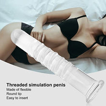 Load image into Gallery viewer, Dildo Anal Masturbator? A Gift Transparent Easy to Clean Glass Female G-spot Masturbator Dildo for Ladies L
