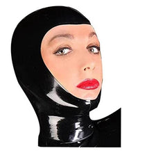 Load image into Gallery viewer, BERMEL Latex Hood Rubber HeadMask,Latex Head Cover,Back Zipper,Natural Latex Handmade for Unisex Cosplay Club Wear (XS)
