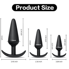 Load image into Gallery viewer, ERUN 3Pcs Silicone Anal Plugs for Comfortable Long-Term Wear Anal Plug Training Set/Anal Sex Trainer/Prostate Massage Anus Dilator Anal Ball for Beginners Advanced Users
