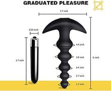 Load image into Gallery viewer, Silicone Anal Vibrator Prostate Massager Sex Toys G-spot Anal Vibrator for Men and Women 16 Modes Vibrating Anal Beads Butt Plug Women Adult Silicone Plug Dildo Couple Sex Products
