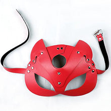 Load image into Gallery viewer, Faux Leather Eye Mask Cute Sexy Products Stage Cosplay Mask Couple Props Red
