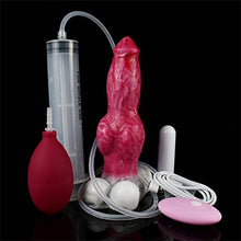 Load image into Gallery viewer, Realistic Vibrator Squirting Dog Dildo 10 Vibration Modes 6.9 Inches Silicone Vibrating Dildos Big Knot Dildo Vibrator with Wireless Remote Control Adult Sex Toy for Women
