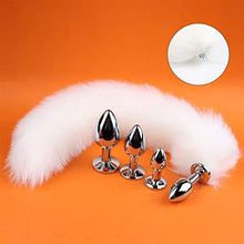 Load image into Gallery viewer, Removable Tail Plug Fox Tail Rear Butt Plugs Adult Anal Plug Anal Dilator Sex Stuff Butt Plug Soft (Color : Violet)
