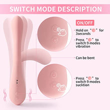 Load image into Gallery viewer, Adult Sex Toys Vibrator for Women - 2in1 Vibrating &amp; Sucking G Spot Vibrators, Flexible Clitoral Stimulator Dildo with 9 Modes Vibrating Massager for Couples Sex Play
