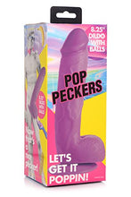 Load image into Gallery viewer, Pop Peckers 8.25 Inch Dildo with Balls - Purple
