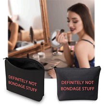 Load image into Gallery viewer, JXGZSO Funny Adult Stash Bag Bondage Stuff Kit Bag BDSM Zipper Makeup Bag or Pouch (BONDAGE STUFF B)
