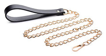 Load image into Gallery viewer, Leashed Lover Black and Gold Chain Leash
