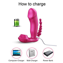 Load image into Gallery viewer, Sex Tounge Vibrator for Licking and Sucking with Dildo for Women Rose clitoralis Vibrator with 7 Modes
