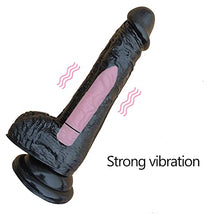 Load image into Gallery viewer, 2 in 1 Electric Vibrators for Women Silicone Vibrating Toys for Woman Pleasure Portable Massager Realistic for Female Gifts 8 inch (Black)
