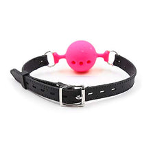 Load image into Gallery viewer, Soft Silicone Gag Ball BDSM Oral Bondage Gear Fetish Open Mouth Breathable Sex Toys for Couples Cosplay Slave Exotic Accessories (Pink)
