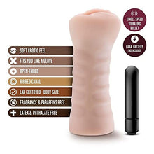 Load image into Gallery viewer, Blush M for Men Ashley - 5&quot; Vibrating Ultra Soft Realistic X5 Plus Ribbed Masturbator Stroker - Tight and Fits You Like A Glove - Open Ended - Hand Held Male Masturbation Sex Toy
