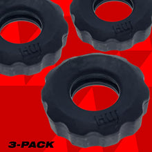 Load image into Gallery viewer, hnkyjunk Super HUJ, 3-Pack C-Rings Penis Rings, Tar ICE
