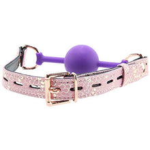 Load image into Gallery viewer, Spartacus Silicone Gag - Pink Snakeskin Micro Fiber
