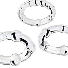 Load image into Gallery viewer, PATTNIUM 3PCS Silicone Cock Rings Sets,Penis Ring Delay Ring Erection Cock Ring Erection Enhancing Sex Toy for Man or Couples Play
