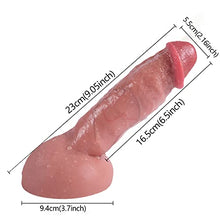 Load image into Gallery viewer, Large 10&quot; Realistic Dildo Flexible Thick Silicone Monster Dildo with Strong Suction Cup Base Lifelike Anal Dildo Adult Sex Toy for Women
