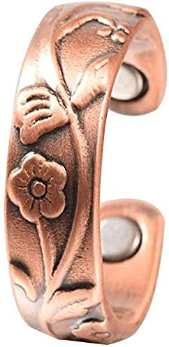 Magnetic Copper Ring for Arthritis Women Pure Copper Rings for Women Adjustable Health (CPR-0937) c