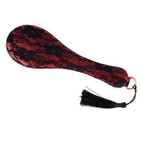 Tassel lace Hand Slap sm Torture Device Beating Adult Couples Butt Toy Leather Paddle (Red)