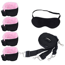 Load image into Gallery viewer, ABOOFAN Restraints Toy Sm Bondage Toys Funny Eye Rope Bondage Bed Straps Set for Lover Couple Partner (Black Pink)
