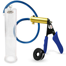 Load image into Gallery viewer, LeLuv Ultima Blue Premium Vacuum Penis Pump Ergonomic Silicone Grip, Uncollapsable Hose w/TPR Sleeve - 12&quot; x 2.25&quot; Diameter
