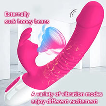 Load image into Gallery viewer, Rabbit Vibrator Vibrator Dildo for Women Vaginal Health,G Spot Vibrator with Tongue Licking 10 Vibration Realistic Anal Vibrating Dildo for Women Clitoral Clit G Spot Stimulation,Heated Adult Sex Toys
