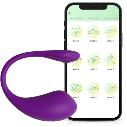 Smart App Bullet Vibrator Egg Vagina G-Spot Stimulator Vibrating Kegel Ball Adult Sex Toy for Women Pleasure 9 Vibrations (Purple)