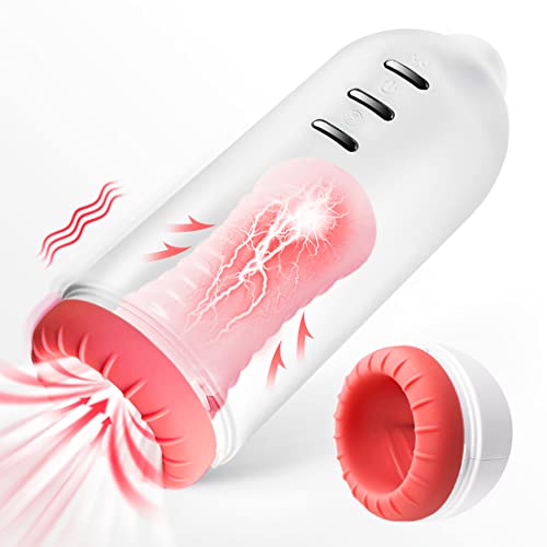 Automatic Male Masturbator, Male Masturbator Cup with 7 Squeezing & 7 Vibrating for Men, Pocket Pussy Stroker Toy, Blowjob Toy Adult Male Sex Toys