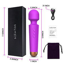 Load image into Gallery viewer, SIKXTOA Mini Vibrator, 8 Speeds 20 Patterns, G Spot Cordless Wand Massager, Clitoral Stimulator, Dildo, Sex Toys, Rechargeable Handheld Powerful Silent Waterproof Female Adult Toys (Small Purple)
