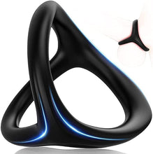 Load image into Gallery viewer, Silicone Penis Rings for Erection Enhancing-Premium Training Cock Ring for Mens Sexual Life and Stamina Prolonging, Male Sex Toys for Couples (black-ring09)
