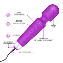 Load image into Gallery viewer, SIKXTOA Powerful Vibrator, G Spot Cordless Rechargeable Sex Toy with 8 Speed20 Patterns, Clit Vibrator, Clitoris Stimulation, Dildo, Female Wand Massager, Adult Toys for Her Pleasure (Purple)
