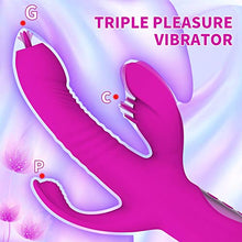 Load image into Gallery viewer, Rabbit Vibrator for Women, PUWCBZE G Spot Dildo Vibrator with 10 Powerful Vibrations &amp; 8 Thrusting Tongue Licking, Adult Sex Toys for Couple
