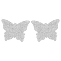 TiaoBug Novelty Breast Stickers Glitter Disposable Self-adhesive Chest Stickers Nipple Covers for Couples Role Play Type A Silver One Size