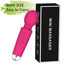 Load image into Gallery viewer, Quiet Rechargeable Magic Handheld Mini Personal 20 Various Speeds Wand Massager for Neck, Back, Shoulder, Body Easy to Carry Rose
