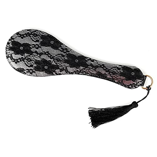 Tassel lace Hand Slap sm Torture Device Beating Adult Couples Butt Toy Leather Paddle (Silver)