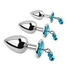 Load image into Gallery viewer, LSCZSLYH Anal Plug Stainless Steel Crystal Anal Plug Removable Butt Plug Anal Accessories (Color : Blue, Diameter : 4cm)
