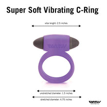 Load image into Gallery viewer, Tantus Sex/Adult Toys Vibrating Super Soft C-Rings Cock/Penis Ring - 100% Ultra-Premium Silicone Satin Finish, 4.75&quot; Stretched Resistance Adjustable Band for Men, Couples - Purple
