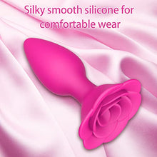 Load image into Gallery viewer, Rose Anal Plug Silicone Butt Plug for Anal Play, Anal Sex Toy Waterproof Adult Toy for Women Pleasure Pink
