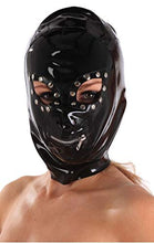 Load image into Gallery viewer, Premium Latex Zip-It Mask/Hood Back Zipper - Black - Fetish (Large-X-Large)
