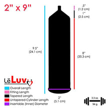 Load image into Gallery viewer, LeLuv Vacuum Pump Easyop Black 2 Inch Diameter x 9 Inch Length Cylinder Tgrip Handle Clear Kink-Resistant Hose
